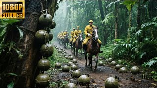 日本騎兵囂張扫荡，狂追村民，不料树上地下全是地雷！#new #movie #war #film