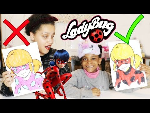 3 MARKER CHALLENGE Miraculous LadyBug ,Adrien ,le papillon , Learn colors