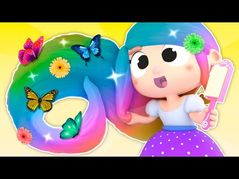 Rapunzel's Beauty Salon: the Rainbow Hair | Princess Story for Kids | Funny Cartoons for Kids