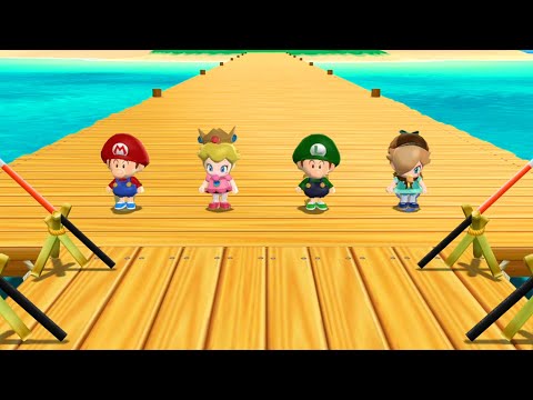 Step it Up All Baby Characters - Mario vs Luigi vs Peach vs Rosalina | Mario Party 9