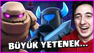 ÇAKAL MİNİ PEKKA 💥 + GOLEM CLASH ROYALE