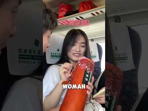 How To pass Time On train With a Girl  (Sausage Mukabang)