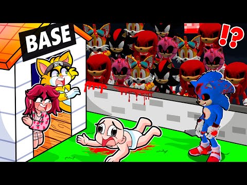 1.000.000 de SONIC 3.EXE vs RETO de la BASE SEGURA en Minecraft 😨 SONIC 3 LA PELICULA vs BASE SEGURA