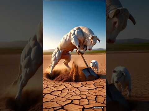 The cow and calf raised the fish, but the demon destroyed them! #ai #cow #calf