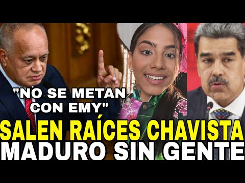 DIOSDADO CABELLO DEFIENDE A LA "NIETA" DE HUGO CHAVEZ EN VENEZUELA EMY GALVIS SALE EL REFAJO