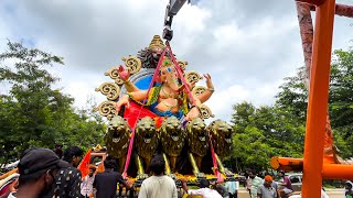 Big Ganesh Aagman 2025 | Hyderabad To Nirmal Ganesh Transporting | Mumbai Style Ganesh Aagman 2025
