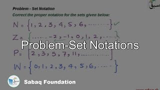 Problem-Set Notations