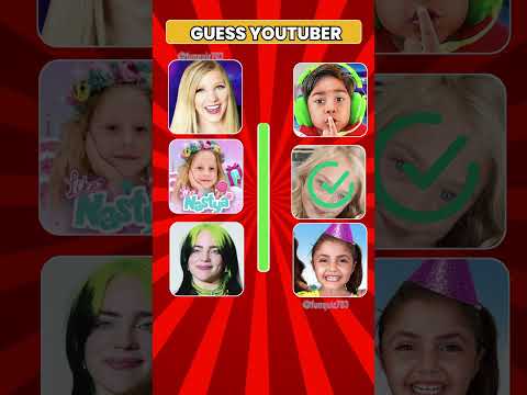 Guess Youtuber Song! Zakyius, Nastya, Everleigh Rose, Billie Eilish, #guess #song🥰