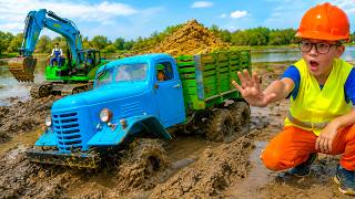 Darius Fixes the Broken Bridge | Cars Fell Into the Water