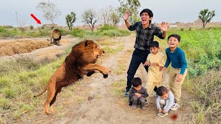 The Lion Came Into The Forest🌳And All The Children Got Scared😟😭😢