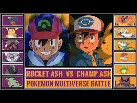 TEAM ROCKET ASH vs UNOVA CHAMP ASH | Pokémon Multiverse Battle