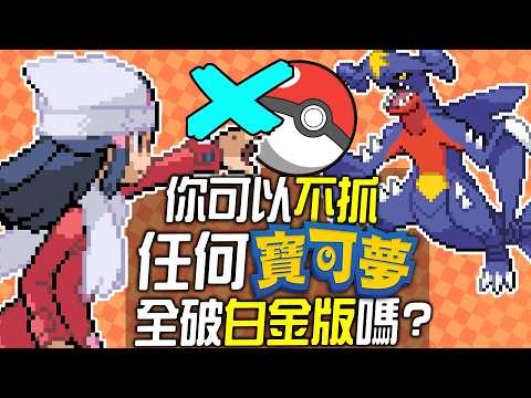 你可以不抓寶可夢全破《寶可夢 白金版》嗎?