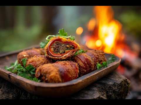 🥓 CRISPY BACON WRAPPED PEPPERS - Wild Cooking in the Balkans