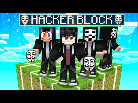 STUCK on HACKER ONLY ONE BLOCK in Minecraft!