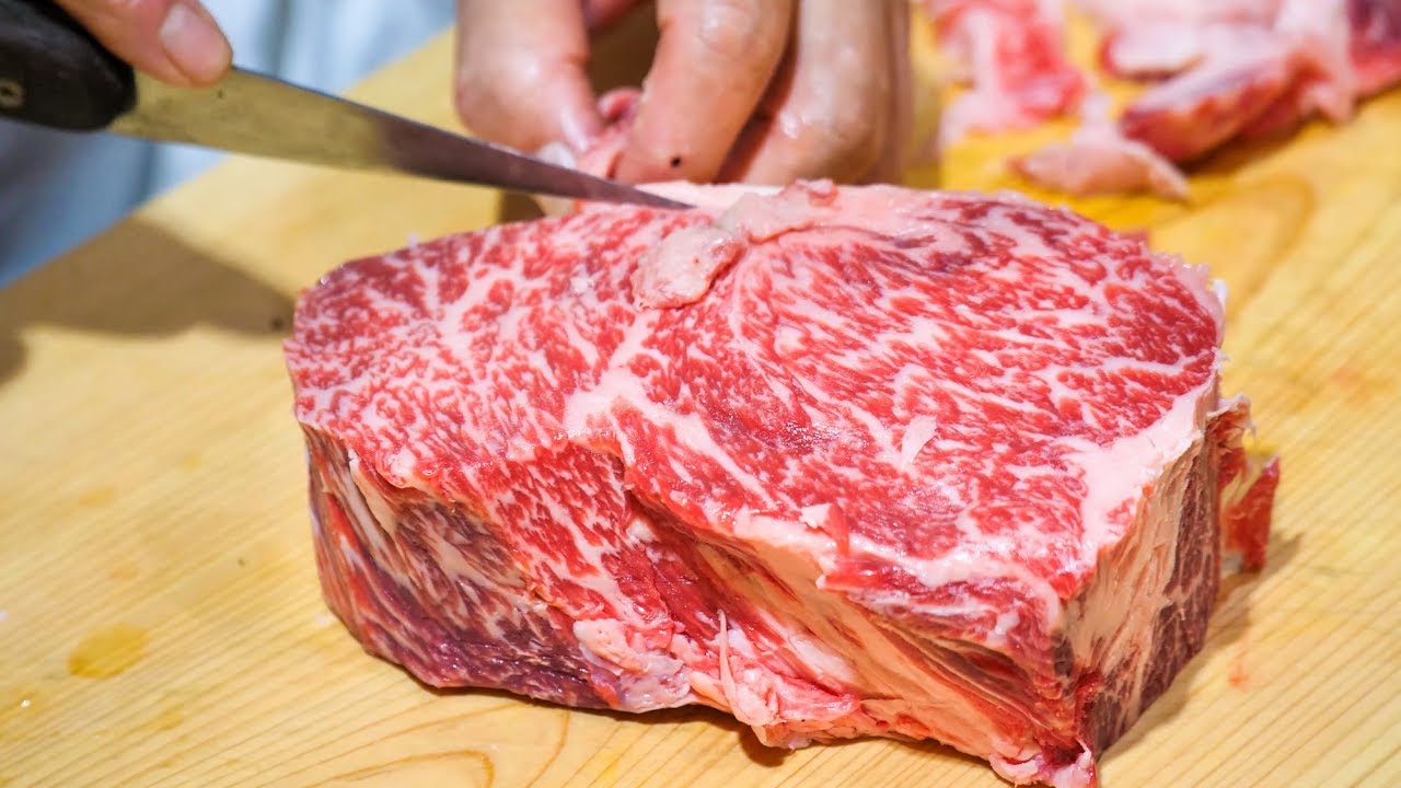 Japanese Steak - THICK WAGYU BEEF at Shima Steak ( ) Best of Tokyo Food Tour