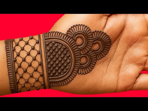 आसान मेहंदी लगाना सीखें | simple front hand mehndi design trick | latest new mehndi design