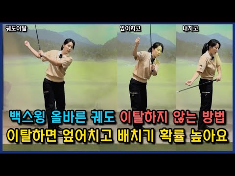 백스윙 궤도 이탈하지 않는 방법 * 이탈하면 엎어치고 배치기 확률 높아져요