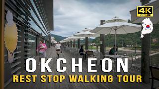 Korea 4K Walk | Highway Rest Stop Tour | Street Food & River View ASMR (No Talking)