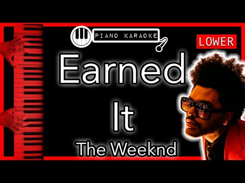 Earned It (LOWER -3) - The Weeknd - Piano Karaoke Instrumental