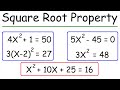 Solving Quadratic Equations with the Square Root Property