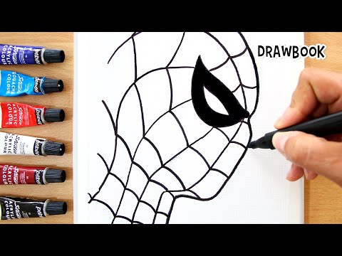 How to Paint SPIDER-MAN Portrait on Canvas with Acrylics *NEW*