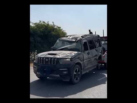 @MRINDIANHACKER Scorpio accident 😭 #shorts
