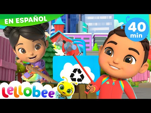 Reciclamos en la granja ♻️ Caricaturas - Canciones Infantiles 🎵 | Lellobee