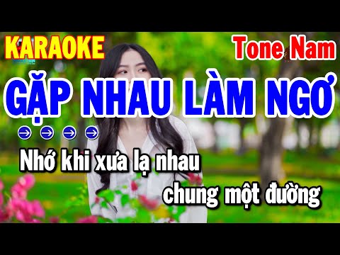 Karaoke Gặp Nhau Làm Ngơ Tone Nam Nhạc Sống Cha Cha Beat Mới 2025 | Thanh Hải