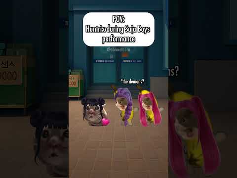 Huntrix x Saja Boys stage reaction💀  #kpopdemonhunters #memes #comedyvideos #funny #funnyshorts #cat