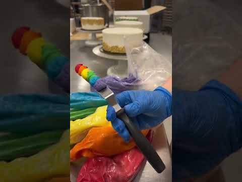 Rustic rainbow! #cake #cakedecorating #stpatricksday #rustic #cakedecorating #cakevideo #caketok