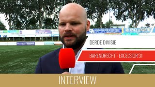 Screenshot van video Jurjan Wouda: "We hadden de wedstrijd eerder in het slot moeten gooien" | Barendrecht - Excelsior'31