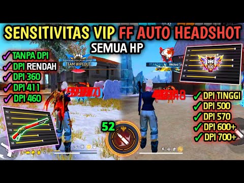 100% AUTO HEADSHOT SEMUA HP ⚙️📲 CARA SETTING SENSITIVITAS FF AUTO HEADSHOT & SETTING KONTROL + DPI