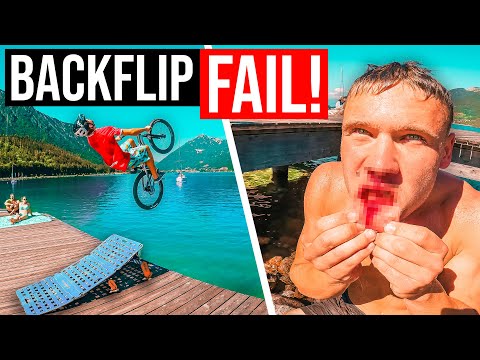 Mit FAHRRAD in SEE springen?! | BÖSE Gesichtsverletzungen & Wilde 14M Sprünge! | Achensee 🇦🇹