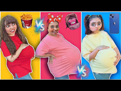 احنا التلاتة حامل 🤰🤰🤰 ..  اتوحمنا على ايفون 16 📱 الجديد وسبلايز المدرسة 🎒