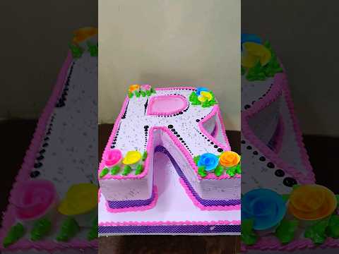 R Latter cake design #video #shorts #lattercake