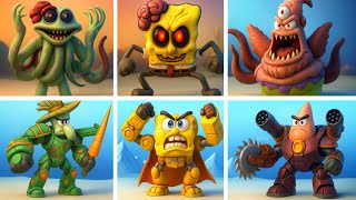 Epic Showdown: Robot SpongeBob Team vs Zoochosis Monster | Spongebob Animation