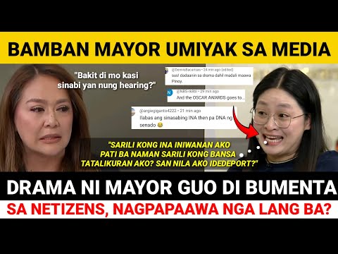 MAYOR ALICE GUO NAGDRAMA SA MEDIA INTERVIEW SAKANYA, DI BUMENTA SA MGA NETIZENS ANG PAAWA RAW UMANO