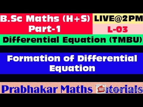 || L-03 || B.Sc. Maths || Part-1 || Differential...