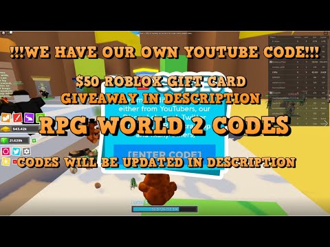 codes for rpg world in roblox