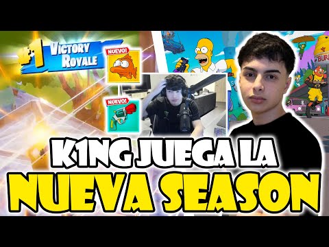 K1NG JUEGA LA NUEVA TEMPORADA DE FORTNITE🔥PRIMERAS PARTIDAS Y WIN