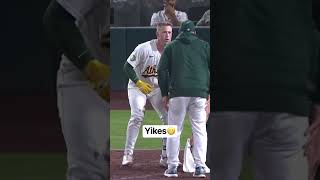 Brian Serven took a ball to the face!😳 #mlb #baseball #fyp #shorts