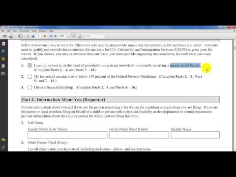 How to request a FEE WAIVER FORM I-912 For Immigration...