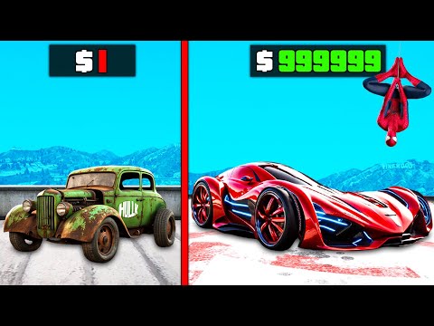 $1 to $1,000,000,000 SUPERHERO CAR in GTA 5