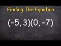 Finding the Equation of a Line from Two Points