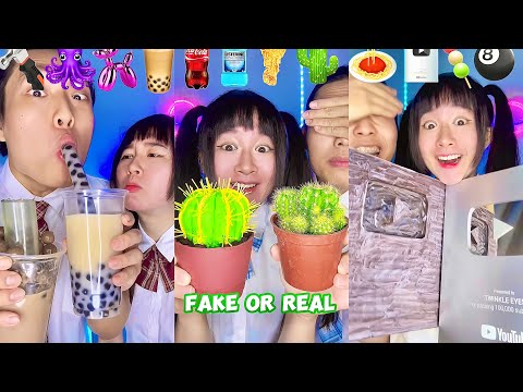 Random Emoji Food Challenge ASMR Compilation!🥵bubble tea(Part17)