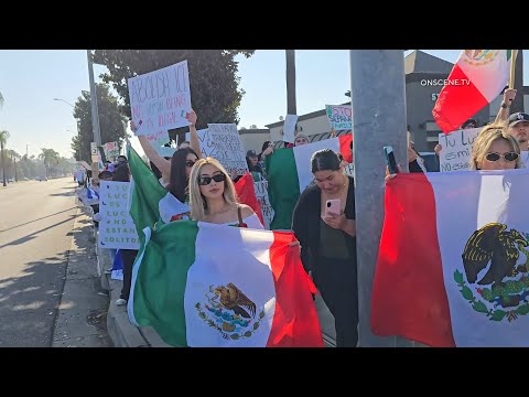 Peaceful ICE and Immigration Protest in Riverside