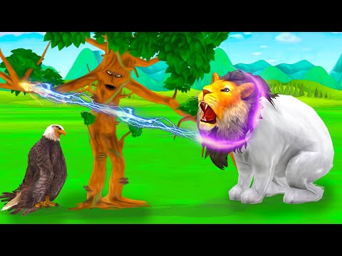 विशाल ईगल पक्षी जादुई पेड़ शेर और खरगोश Giant Eagle Bird Magical Ped Sher Aur Khargosh Kahani Story