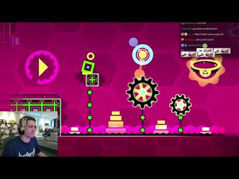 xQc Plays Geometry Dash
