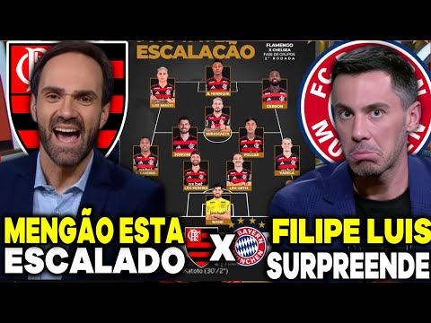 MIDIA FICOU EM CHOQUE COM ESCALAÇÃO DE FILIPE LUIS "VAI SURPREENDER TODO MUNDO" FLAMENGO X BAYERN