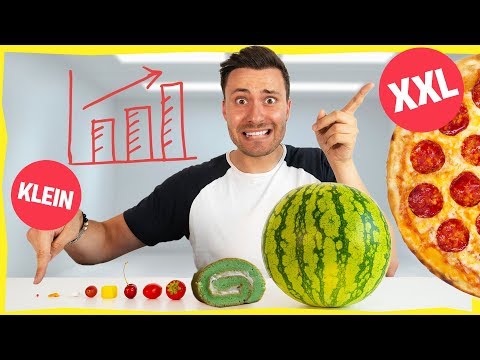 1 DAG VAN KLEIN NAAR GROOT ETEN! *Challenge*